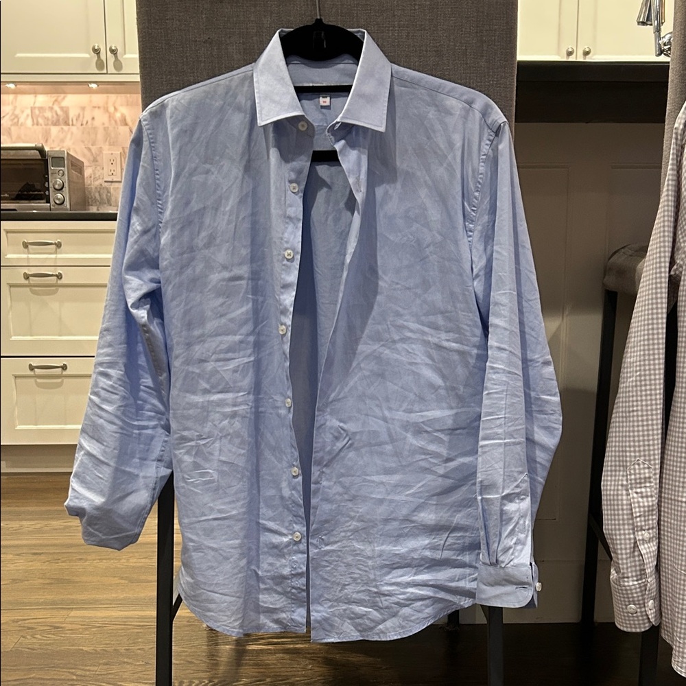 Isaac Mizrahi Boy’s Sky Blue Casual Button Down Shirt